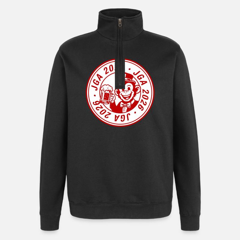 Jga 2026 Affe Bräutigam - Quarter-Zip-Sweatshirt - Schwarz