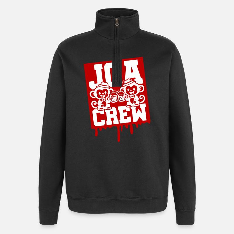 Jga Crew Junggesellen Affe - Quarter-Zip-Sweatshirt - Schwarz