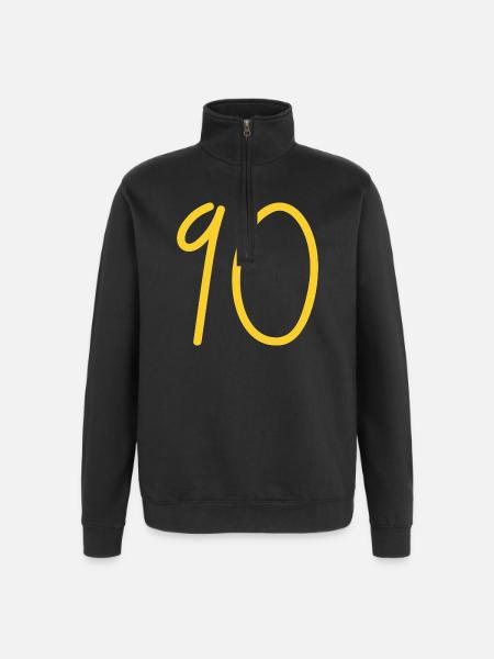 90 - Sweat à zip 1/4 - noir