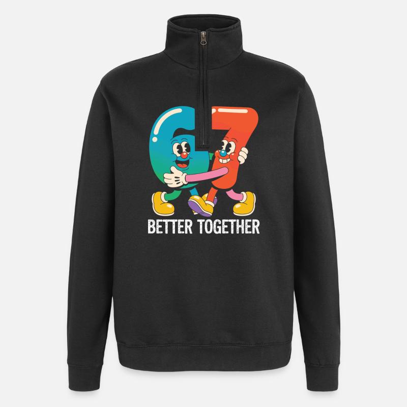 Six et Sept : Mieux ensemble - Sweat à zip 1/4 - noir