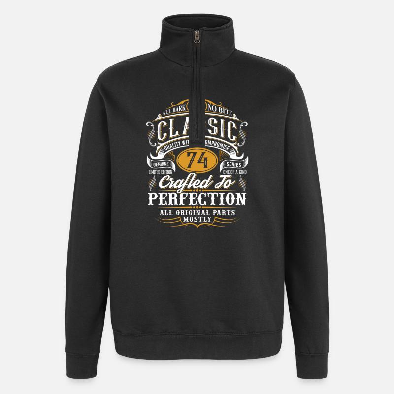 74e anniversaire - Sweat à zip 1/4 - noir