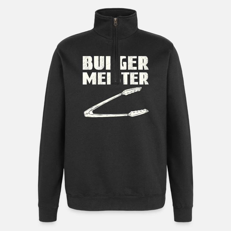Burger Meister - Quarter-Zip-Sweatshirt - Schwarz