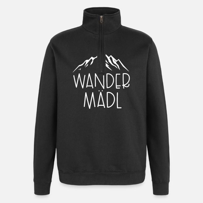 Wander Mädl - Quarter-Zip-Sweatshirt - Schwarz