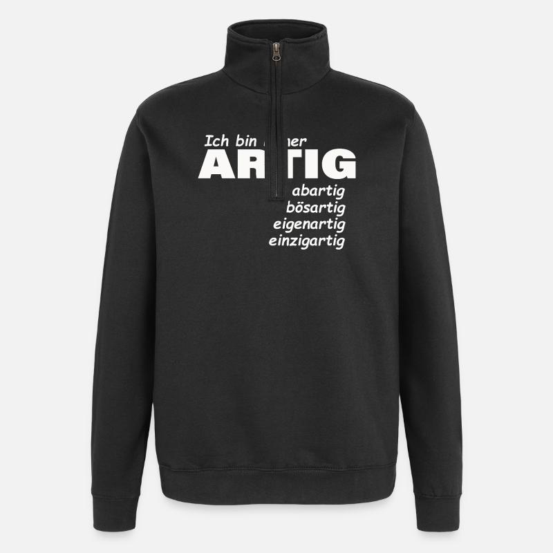 ARTIG - Quarter-Zip-Sweatshirt - Schwarz