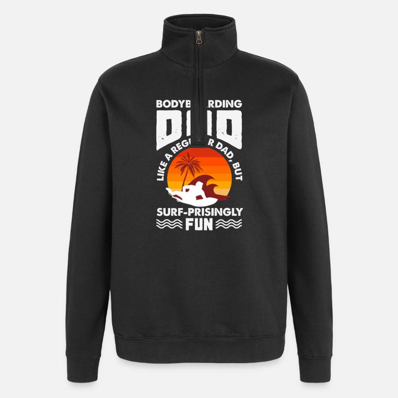 Surfen Surfboarder Bodyboarder - Quarter-Zip-Sweatshirt - Schwarz