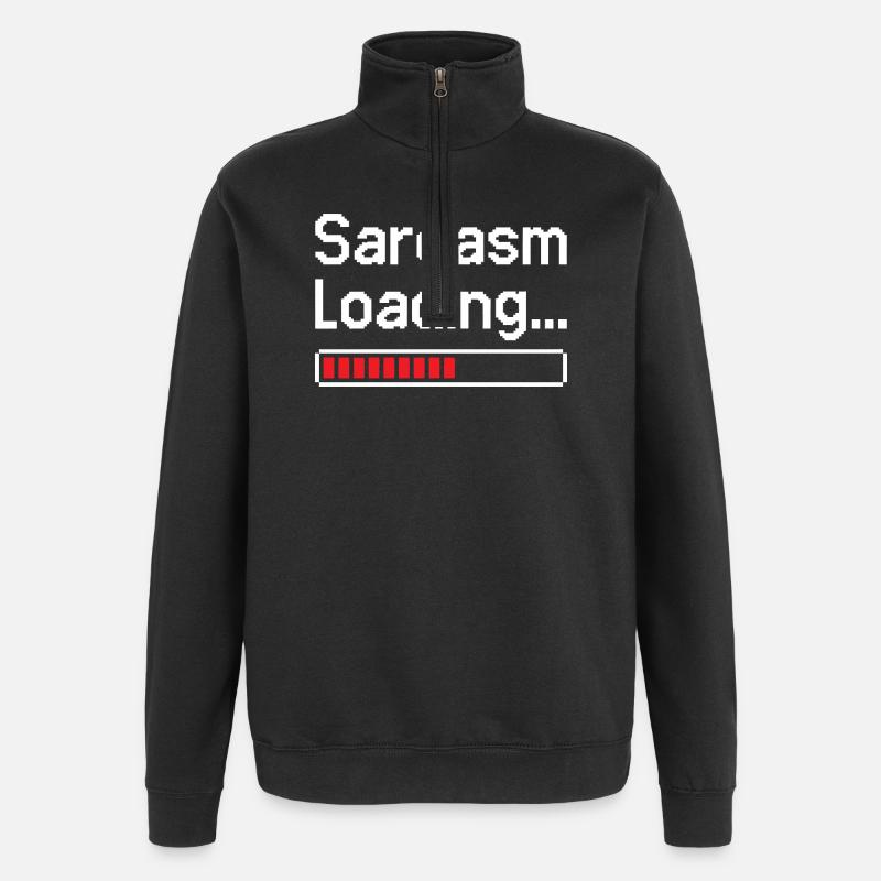 Statut de chargement du sarcasme - Sweat à zip 1/4 - noir