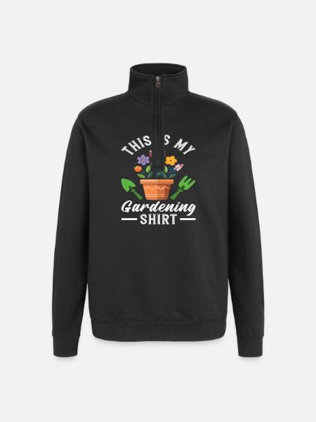 Plant Lover Succulent This is - Quarter-Zip Sweatshirt - black