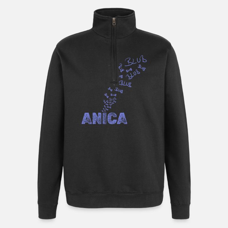 Anica en tant que voile - Sweat à zip 1/4 - noir