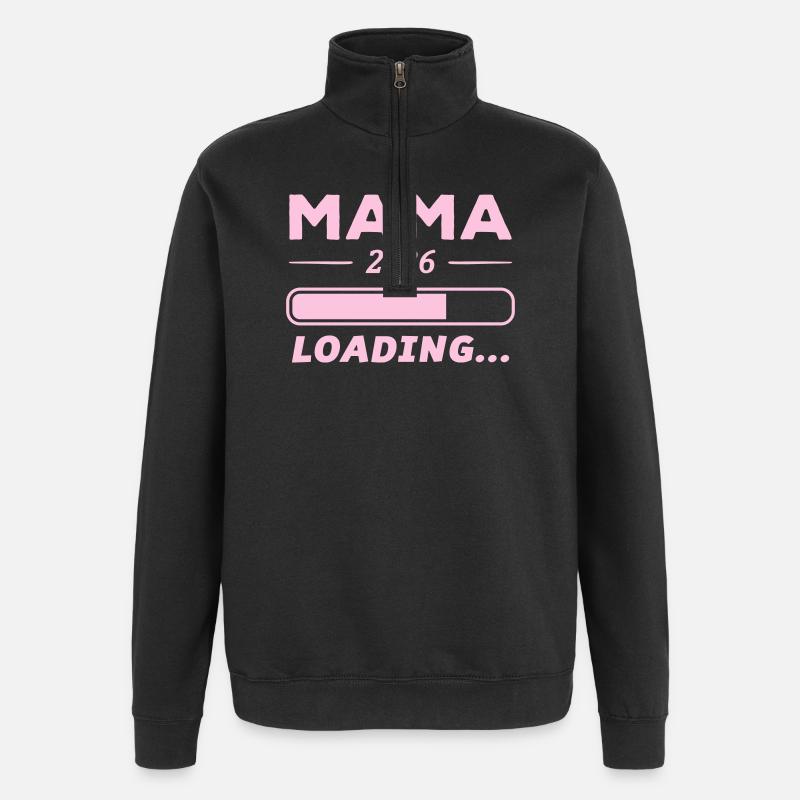 Mama 2026 Loading... - Quarter-Zip Sweatshirt - black