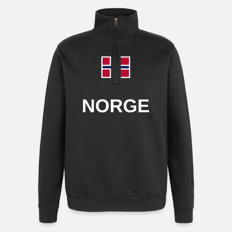 Norway - Quarter-Zip Sweatshirt - black