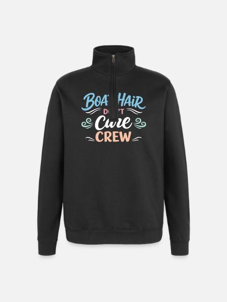 Sea hairs don't care about - Quarter-Zip Sweatshirt - black