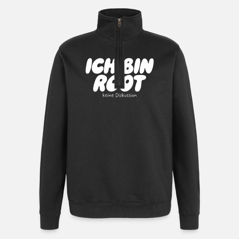 I'm Root – No Discussion - Quarter-Zip Sweatshirt - black
