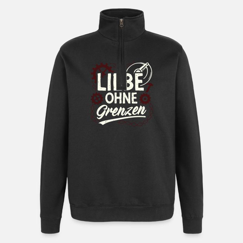 Liebe Ohne Grenzen Gear - Quarter-Zip-Sweatshirt - Schwarz