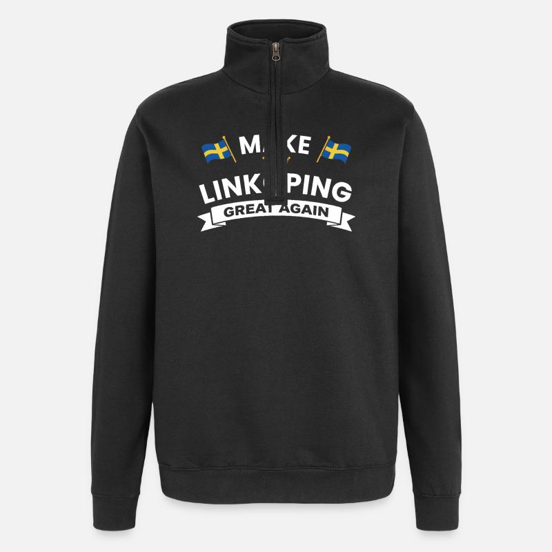 Linköping Stärkere Kohäsion - Quarter-Zip-Sweatshirt - Schwarz