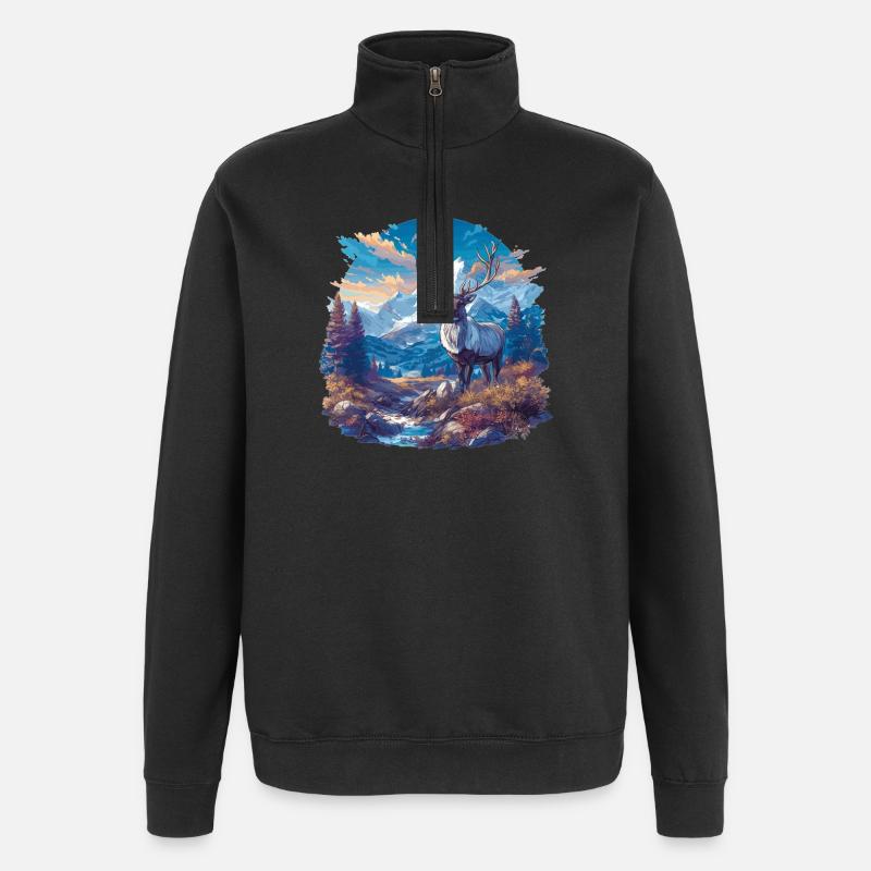 Renne Renne - Sweat à zip 1/4 - noir