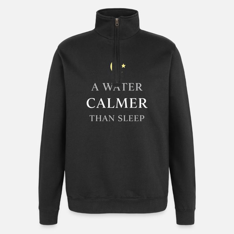 Nachtbootfahren Mit - Quarter-Zip-Sweatshirt - Schwarz