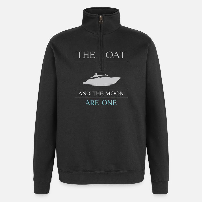 Navigation de nuit avec - Sweat à zip 1/4 - noir