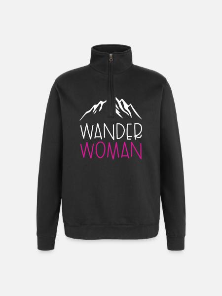 Femme errante - Sweat à zip 1/4 - noir