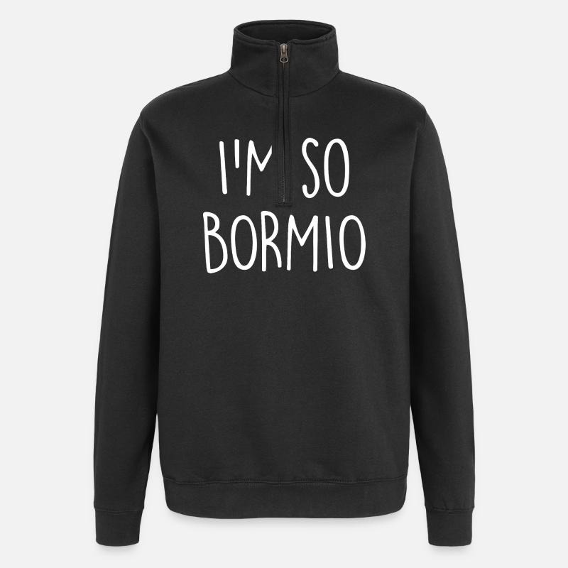 Bormio, Italie - Sweat à zip 1/4 - noir