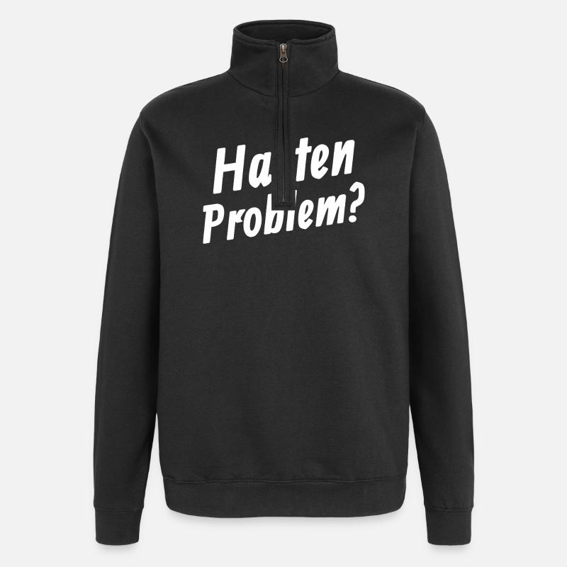 Hasten Problem - Quarter-Zip Sweatshirt - black