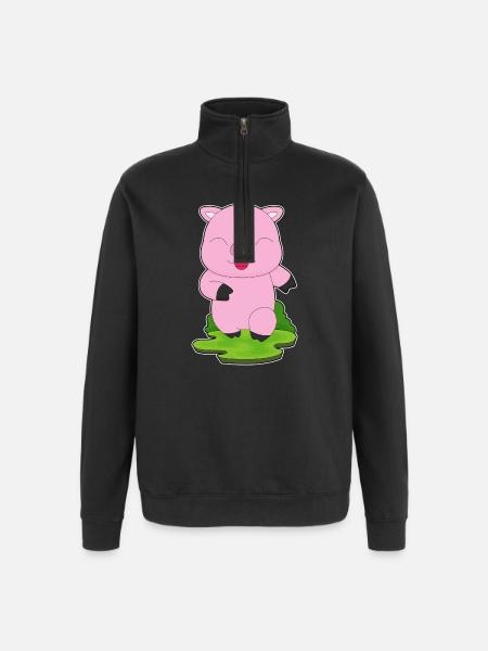 Cochon Jogger Jogging Sport - Sweat à zip 1/4 - noir