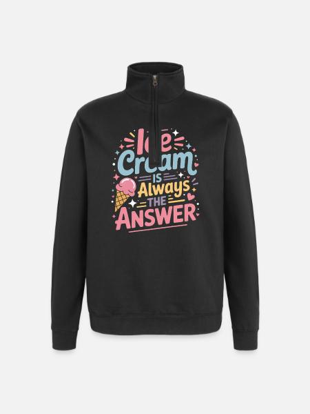 eiscreme Sprüche Eis Lustiges Kayak Geschenk - Quarter-Zip Sweatshirt - black