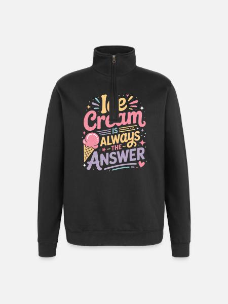 eiscreme Sprüche Eis Lustiges Kayak Geschenk - Quarter-Zip Sweatshirt - black