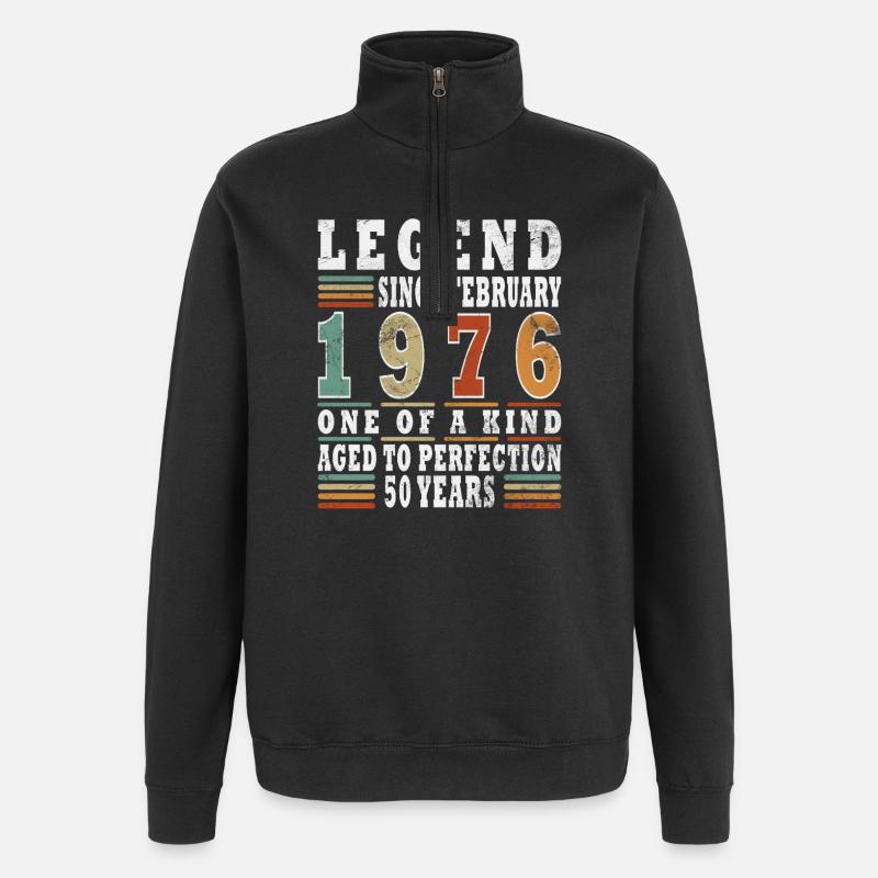 Février 1976 Jubilé 1976 Légendes Février - Sweat à zip 1/4 - noir