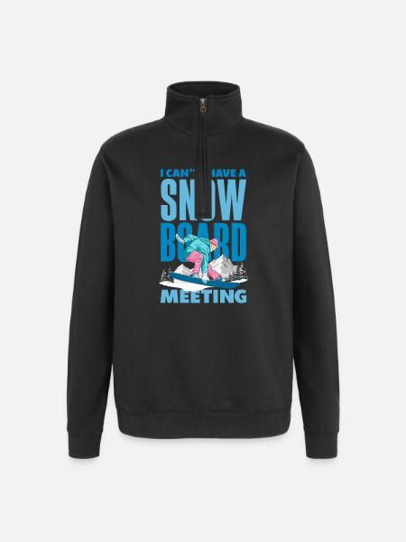Snowboarden Snowboardtreffen Sessellift - Quarter-Zip-Sweatshirt - Schwarz