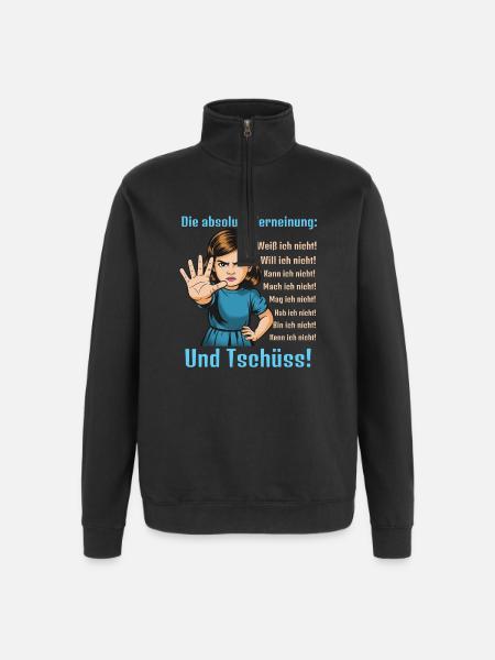 Nein Sagen – Grenzen Setzen - Quarter-Zip-Sweatshirt - Schwarz