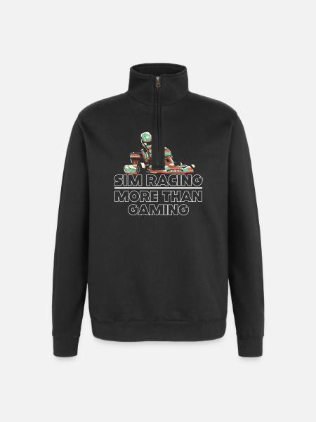 Sim-Racing mehr als Gaming - Quarter-Zip-Sweatshirt - Schwarz