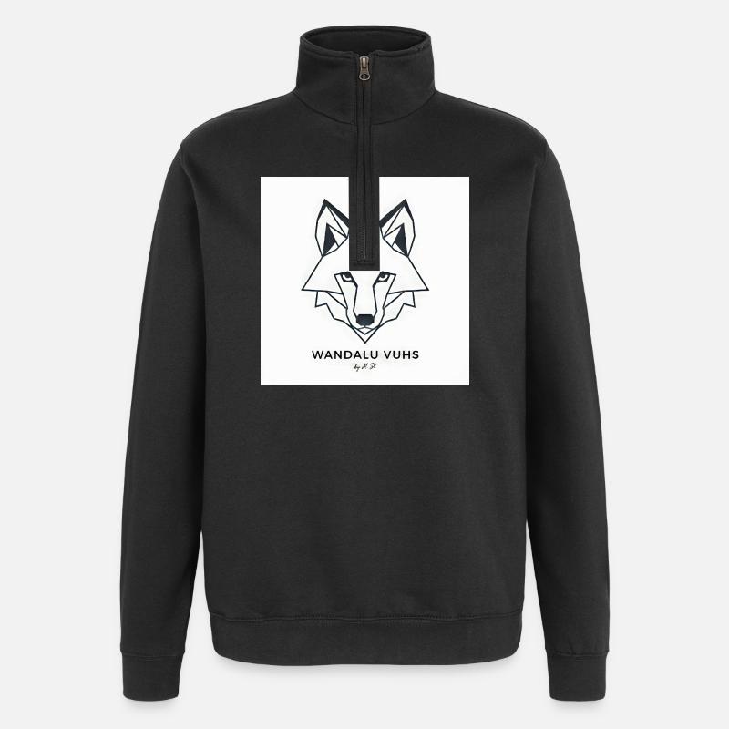 Wandalu Vuhs Fox - Sweat à zip 1/4 - noir