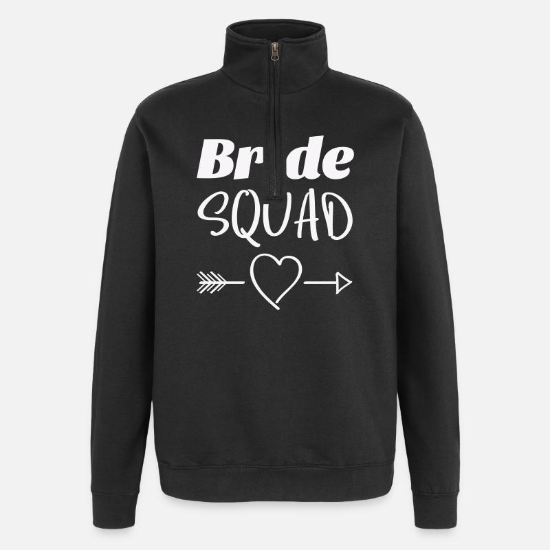Bridal Squad Heart Arrow - Quarter-Zip Sweatshirt - black