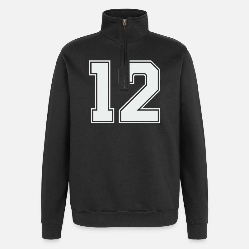 Numéro Douze - Sweat à zip 1/4 - noir