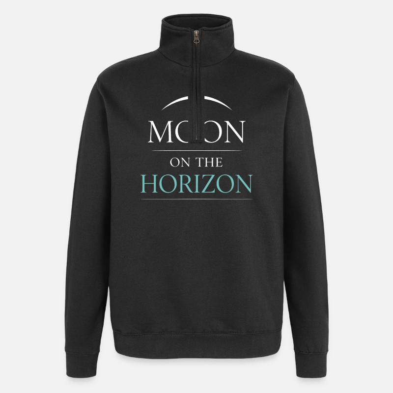 Nachtbootfahren Mit - Quarter-Zip-Sweatshirt - Schwarz