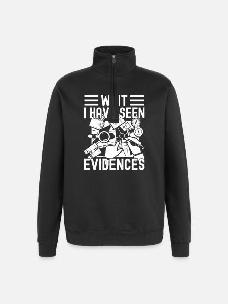 Forensisch analist heeft bewijs gezien misdaad - Sweatshirt met 1/4-rits - zwart