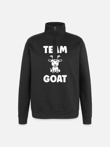 Team Goat Black Goat Mascot - Quarter-Zip Sweatshirt - black
