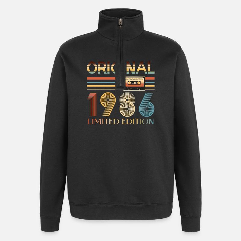 40-jähriges Jubiläum Originalgeschenk 1986 - Quarter-Zip-Sweatshirt - Schwarz