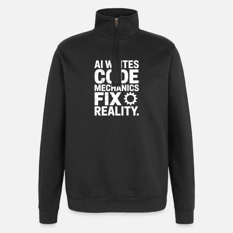 Mechaniker KFZ-Mechaniker Geschenk - Quarter-Zip-Sweatshirt - Schwarz