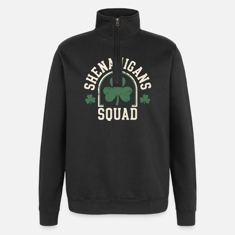 Équipe de Folies Trèfle Fun - Sweat à zip 1/4 - noir