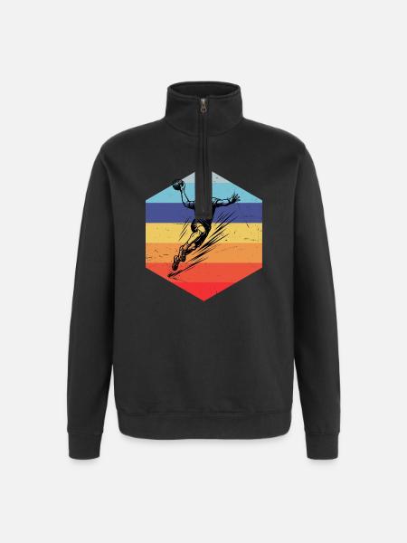 In a nutshell, men's handball - Quarter-Zip Sweatshirt - black