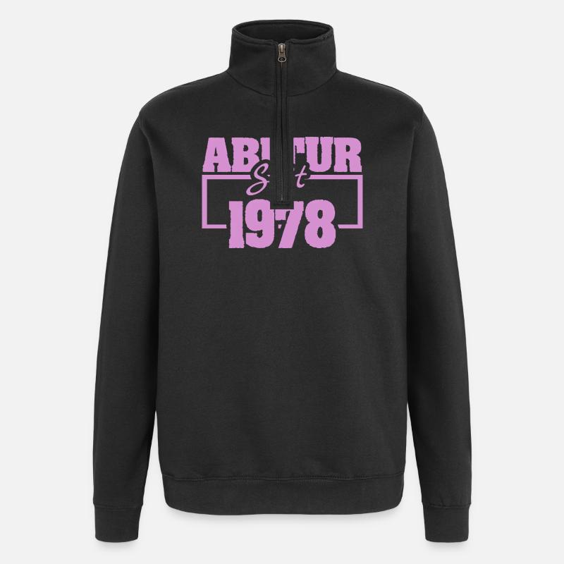 1978 - Sweat à zip 1/4 - noir