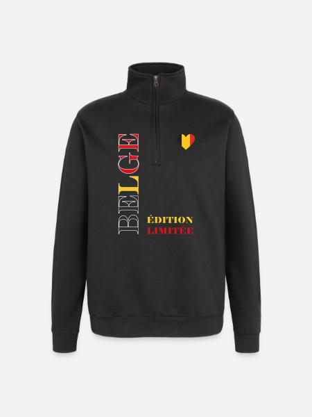Belgium Limited Edition Graphic - Quarter-Zip Sweatshirt - black
