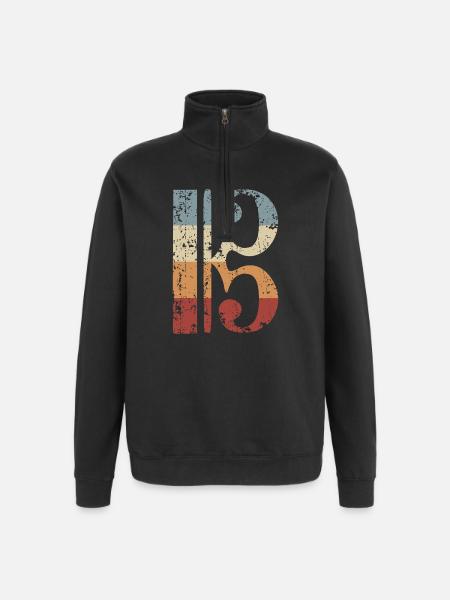 Alto clef, viola, viola, viola clef - Quarter-Zip Sweatshirt - black