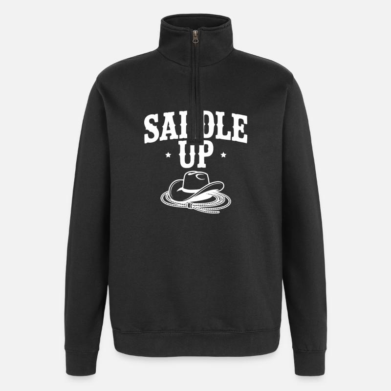 Saddle Up - Sweat à zip 1/4 - noir