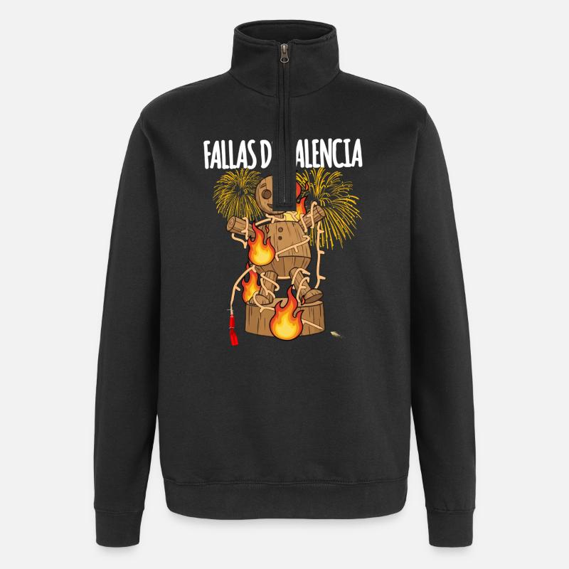 Fallas De Valencia Falla - Sweat à zip 1/4 - noir