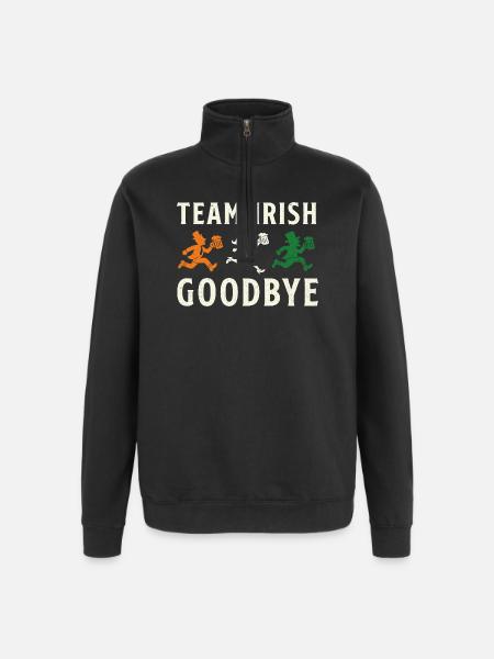 Team Irish Abschied St. Patrick's Day - Quarter-Zip-Sweatshirt - Schwarz