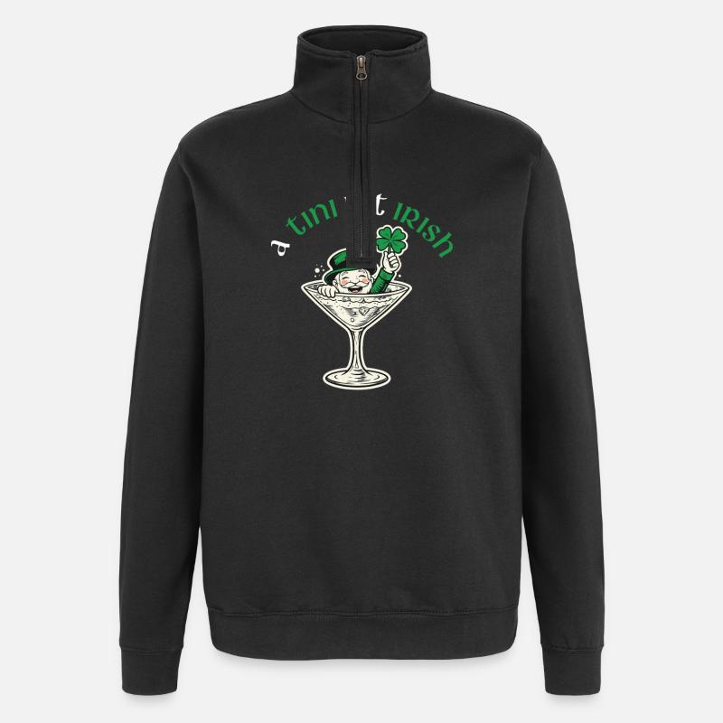 Ein Tini-bisschen irischer St. Patrick's Day - Quarter-Zip-Sweatshirt - Schwarz