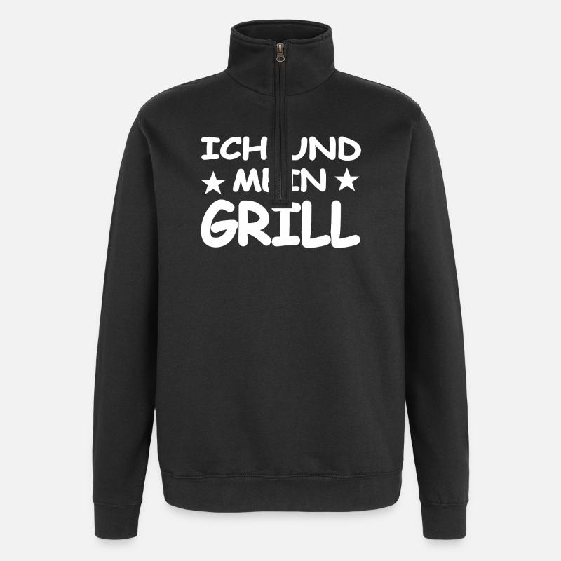 Griller - Sweat à zip 1/4 - noir