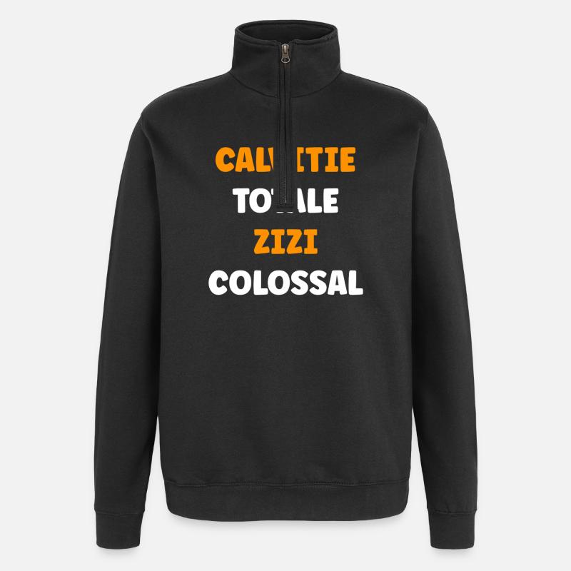 Total baldness Zizi colossal - Quarter-Zip Sweatshirt - black